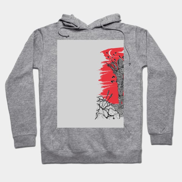 Demon Red Skies Hoodie by Daletheskater